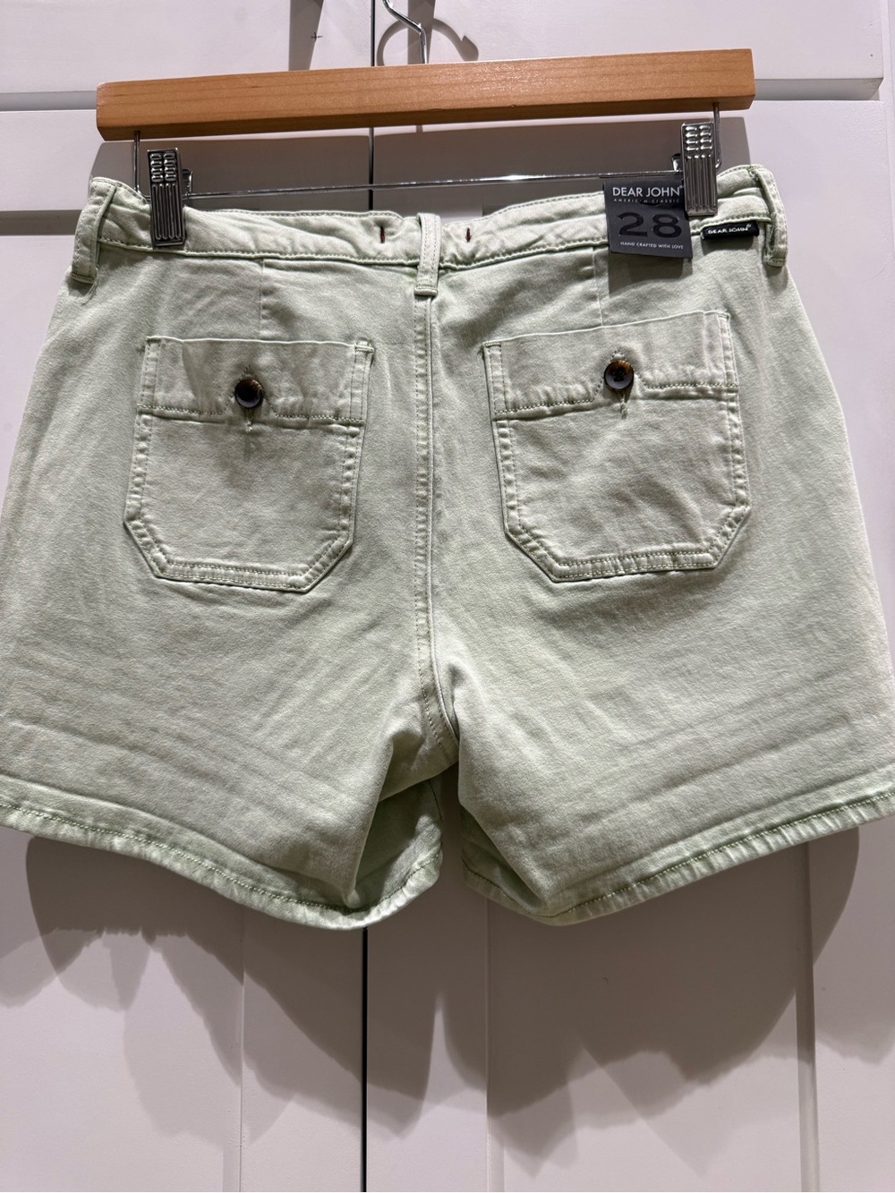 Dear John Mint Green Utility Denim Shorts - Picture 4 of 4